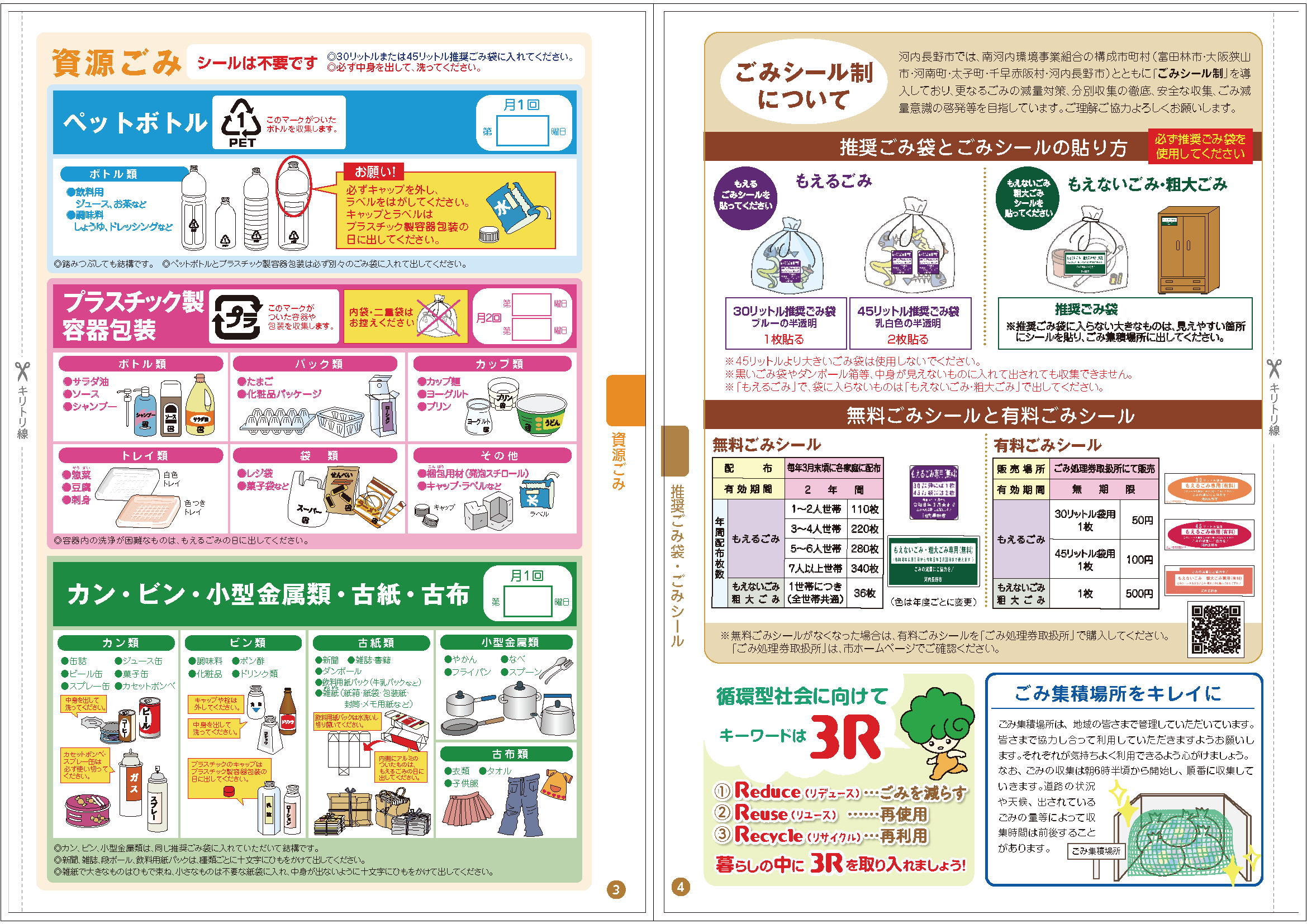 河内長野市 ごみシール 10枚＋6枚 - その他